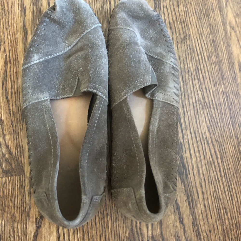 Toms Canvas Shoes - Dark Green Suede